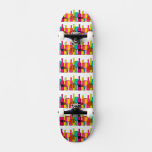 Niedliche, farbige Weinflaschen Muster für iPad Skateboard