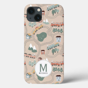 Niedliche farbige Züge auf der Zugspur Case-Mate iPhone Hülle