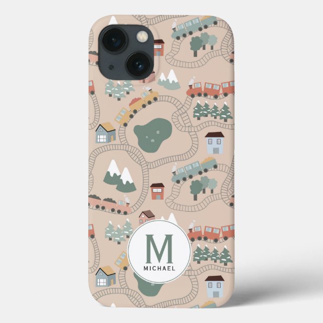 Niedliche farbige Züge auf der Zugspur Case-Mate iPhone Hülle (Rückseite)