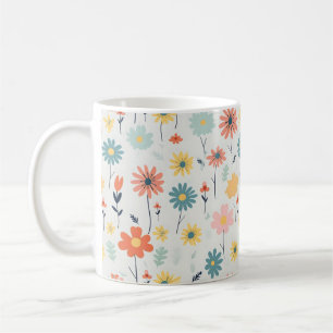 Niedliche Farbigkeit der Blume Kaffeetasse