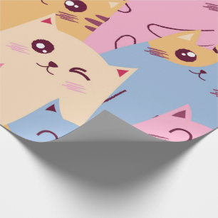 Niedliche Farbkatzenverpackung Geschenkpapier