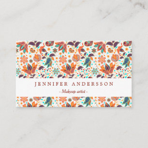 Niedliche Farbklassiker mit Blumenmuster Visitenkarte