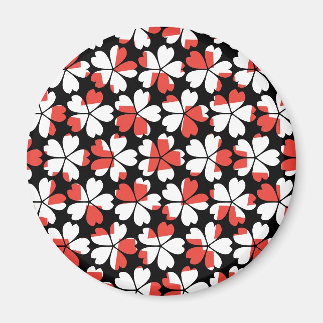 Niedliche Farbmuster für die Blume Magnet (Vorne)