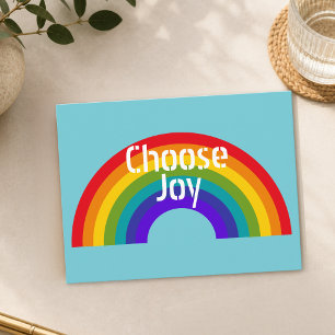 Niedliche Farbwahl Freude Inspiration Regenbogen Postkarte