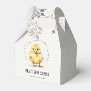 Niedliche Farm Chick Watercolor Blumenbaby-Dusche Geschenkschachtel