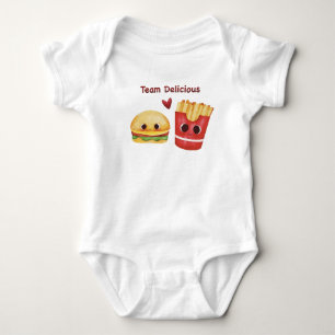 Niedliche Fast Food - Käwaii Junk Food Faces Baby Strampler