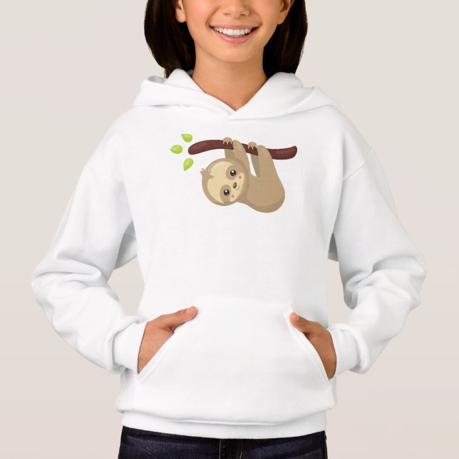 Niedliche Faultier, kleine Faultier, Baby Faultier Hoodie (Vorderseite)
