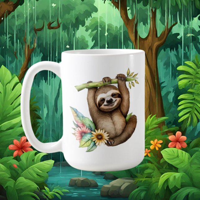 Niedliche Faultierfreunde hinzufügen Kaffeetasse (Von Creator hochgeladen)