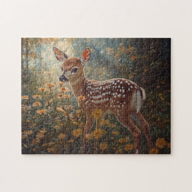 Niedliche Fauna im Wald Puzzle (Horizontal)