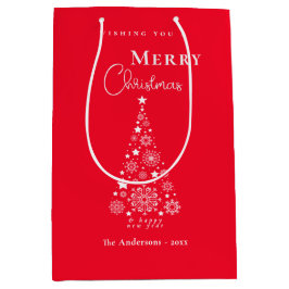 Niedliche Feiertage Rot Frohe Weihnachten Mittlere Geschenktüte