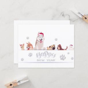 Niedliche Feiertags-Hunde Karte