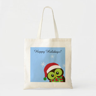 Niedliche Feiertags-Weihnachtseulen-Taschen-Tasche Tragetasche