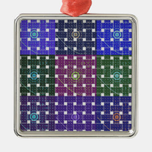 niedliche Felder Silbernes Ornament