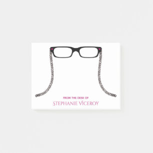 Niedliche Feminine vom Schreibtisch aus Post-it Klebezettel