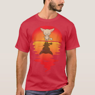Niedliche Fennec für Ohren Vintag Sunset Wüste Tie T-Shirt