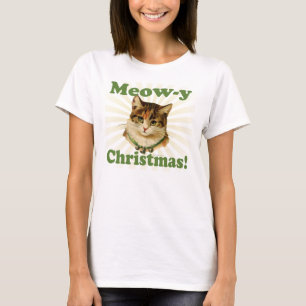 Niedliche Ferienkatze Meow-y Christmas Kitten T-Shirt