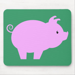 Niedliche Ferkel-Silhouette Mousepad