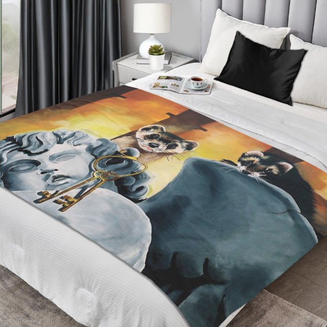 Niedliche Ferret Keys Cherub Fleecedecke (Von Creator hochgeladen)