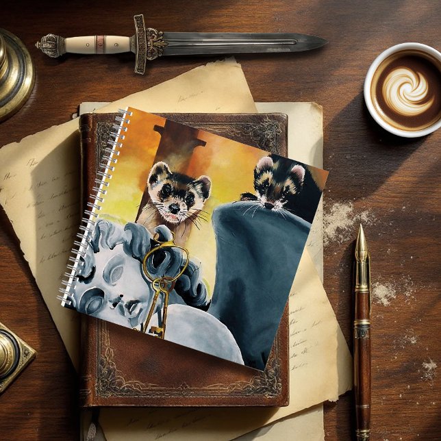Niedliche Ferret Keys Cherub Notizbuch (Von Creator hochgeladen)