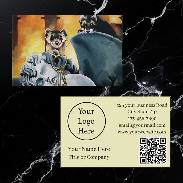 Niedliche Ferret Keys Cherub Visitenkarte (Von Creator hochgeladen)