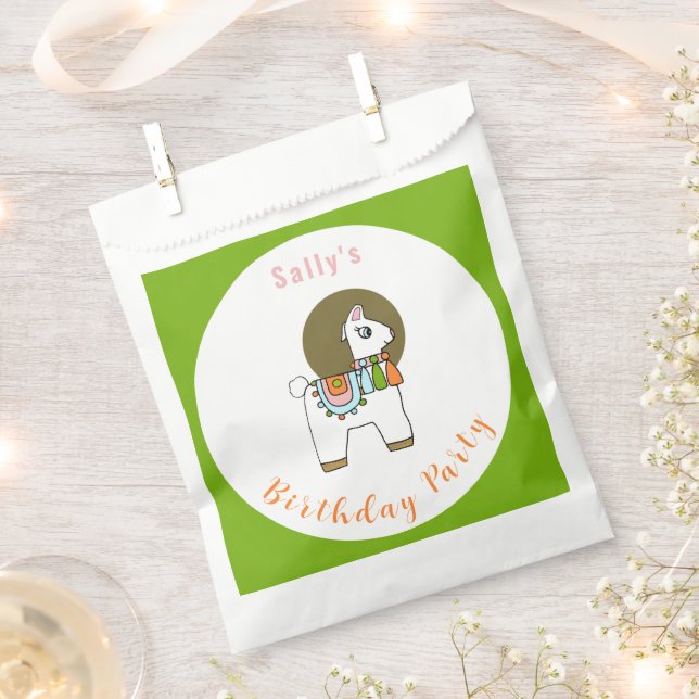 Niedliche festliche Pinata llama BIrthday Party Geschenktütchen (Ausgeschnitten)