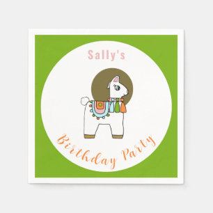 Niedliche festliche Pinata llama BIrthday Party Serviette