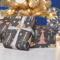 Niedliche festliche Rosa Weihnachtsbaum Eichhörnch
