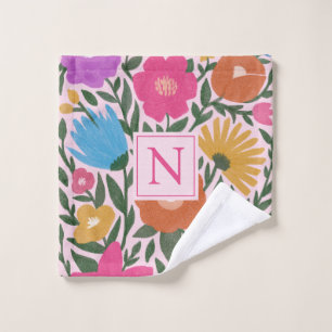 Niedliche fette farbige Blume Waschlappen