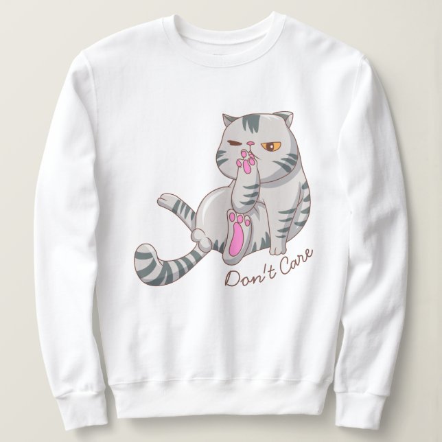 Niedliche Fettkatze Sweatshirt (Design vorne)
