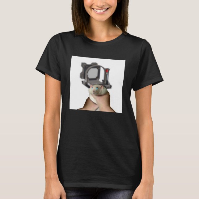 Niedliche FettRat Being Grabbed Meme T-Shirt (Vorderseite)