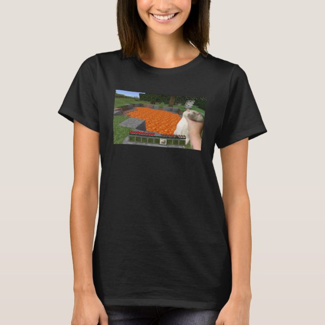 Niedliche FettRat Being Grabbed Meme T-Shirt (Vorderseite)