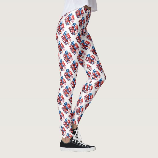 Niedliche Feuerwehr Leggings (Rechts)