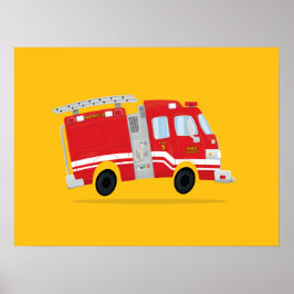 Niedliche Feuerwehrkunde Poster