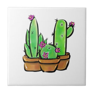 Niedliche Fiesta Cactus cacti succuli Fliese