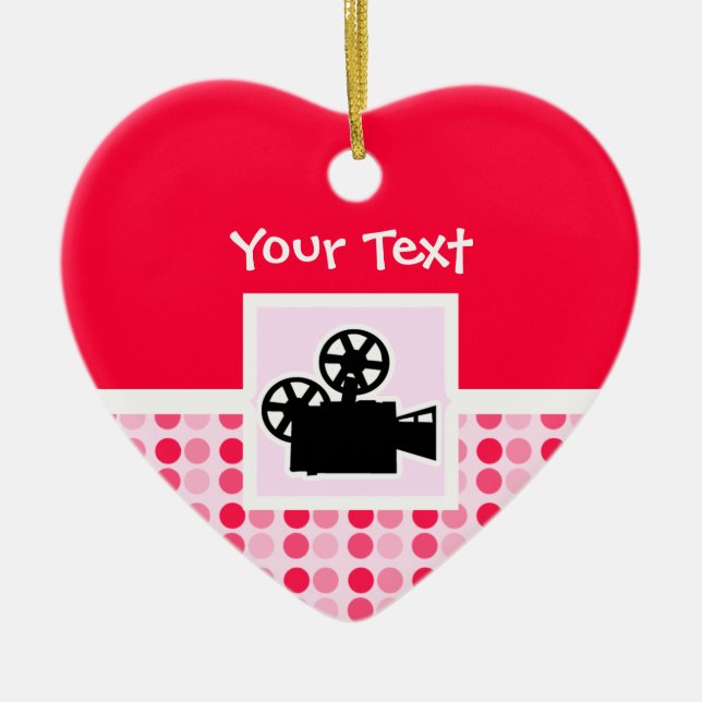 Niedliche Film-Kamera Keramik Ornament (Vorne)