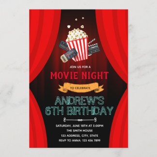 Niedliche Filmabendveranstaltung Einladung