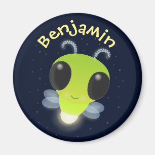 Niedliche Firefly-Glow-Bug-Cartoon-Abbildung Magnet
