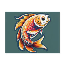 Niedliche Fisch-Postkarte