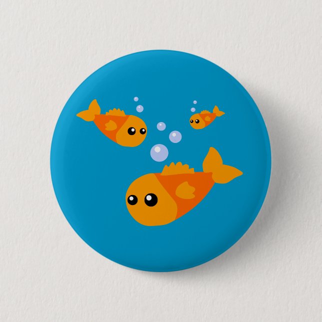 Niedliche Fische Button (Vorderseite)