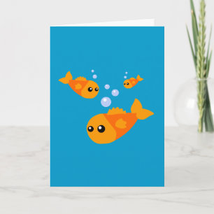 Niedliche Fische Karte
