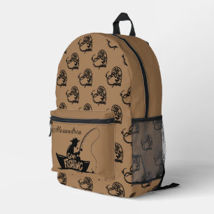 Niedliche Fischerei Personalisiert Bedruckter Rucksack