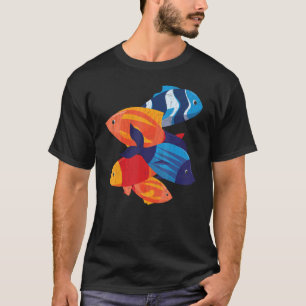 Niedliche Fischfangflotte Aquarist Aquarium Graphi T-Shirt