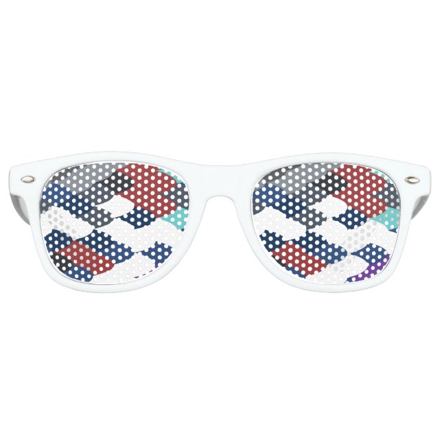 Niedliche Fischkruste-Muster Apfelüberwachungsband Partybrille (Vorderseite)