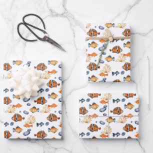 Niedliche Fischliebhaber Geschenkpapier Set