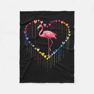 Niedliche Flamingo im Herzen Liebe für Fun Pet Lov Fleecedecke