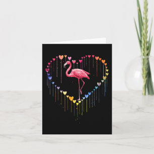 Niedliche Flamingo im Herzen Liebe für Fun Pet Lov Karte