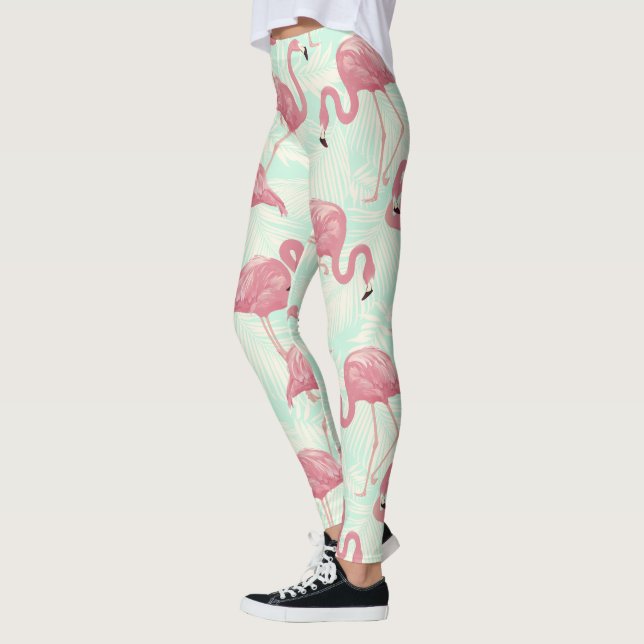 Niedliche Flamingo-Muster Leggings (Links)