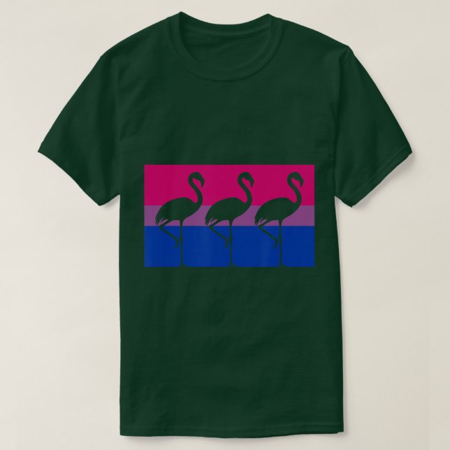 Niedliche Flamingo Party Gay Bisexuelle Flagge Flo T-Shirt (Design vorne)