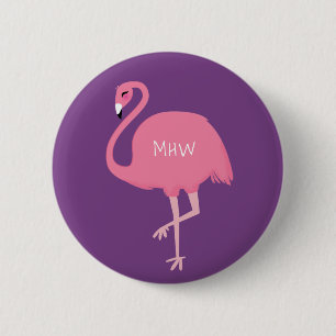 Niedliche Flamingo-Tasten Button