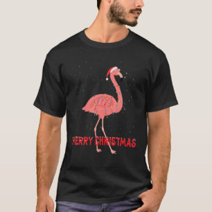 Niedliche Flamingo Weihnachtsbaumleuchten T-Shirt